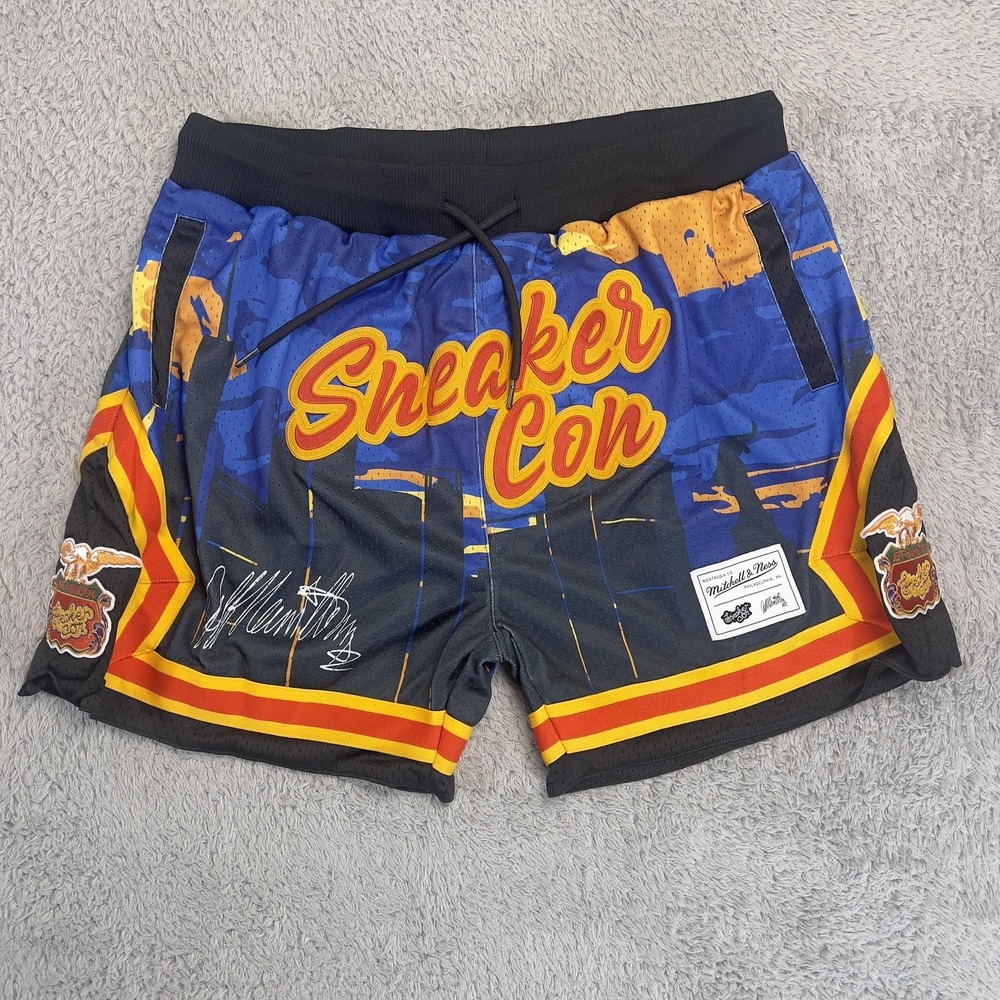 Mitchell & Ness Shorts Mens M Black Sneaker Con Mesh 5in Basketball Athleisure